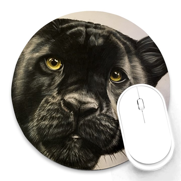 Panther Round Mousepads