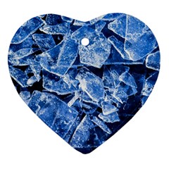 Cold Ice Heart Ornament (two Sides) by FunnyCow