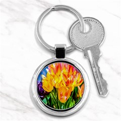 Festival Of Tulip Flowers Key Chains (round)  by FunnyCow