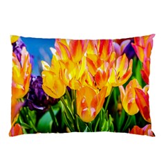 Festival Of Tulip Flowers Pillow Case by FunnyCow