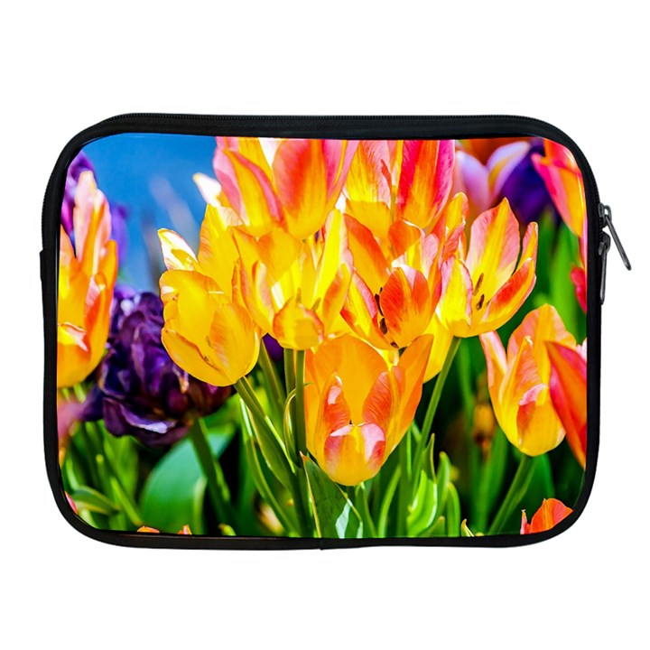 Festival Of Tulip Flowers Apple iPad 2/3/4 Zipper Cases