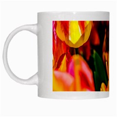 Fancy Tulip Flowers In Spring White Mugs by FunnyCow