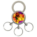 Fancy Tulip Flowers In Spring 3-Ring Key Chains Front