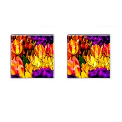 Fancy Tulip Flowers In Spring Cufflinks (square) by FunnyCow