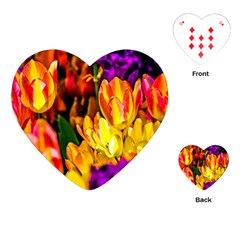 Fancy Tulip Flowers In Spring Playing Cards (heart) by FunnyCow