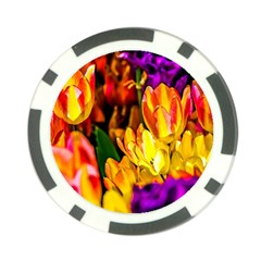 Fancy Tulip Flowers In Spring Poker Chip Card Guard by FunnyCow