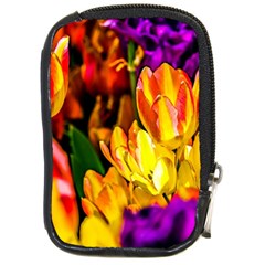 Fancy Tulip Flowers In Spring Compact Camera Leather Case by FunnyCow