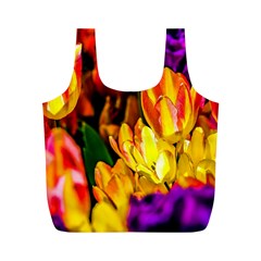 Fancy Tulip Flowers In Spring Full Print Recycle Bag (m) by FunnyCow