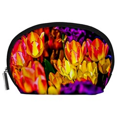 Fancy Tulip Flowers In Spring Accessory Pouch (large) by FunnyCow