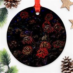 Floral Fireworks Ornament (round) by FunnyCow