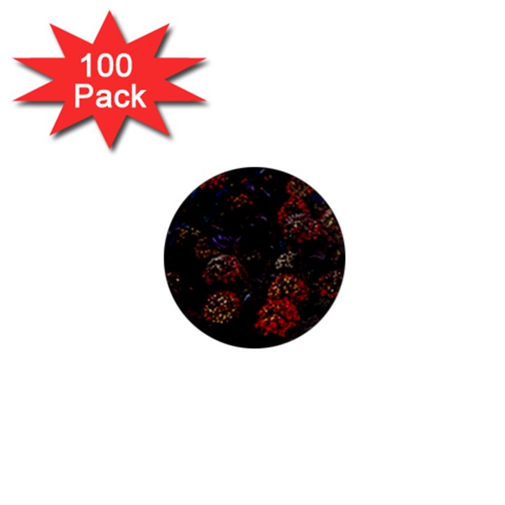 Floral Fireworks 1  Mini Magnets (100 pack) 