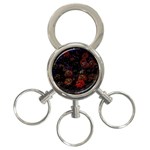 Floral Fireworks 3-Ring Key Chains Front