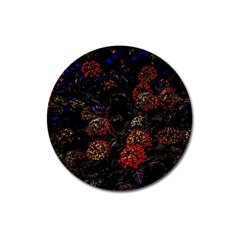 Floral Fireworks Magnet 3  (round) by FunnyCow