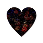 Floral Fireworks Heart Magnet Front