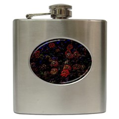 Floral Fireworks Hip Flask (6 Oz) by FunnyCow