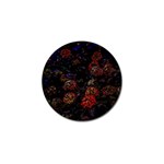 Floral Fireworks Golf Ball Marker Front