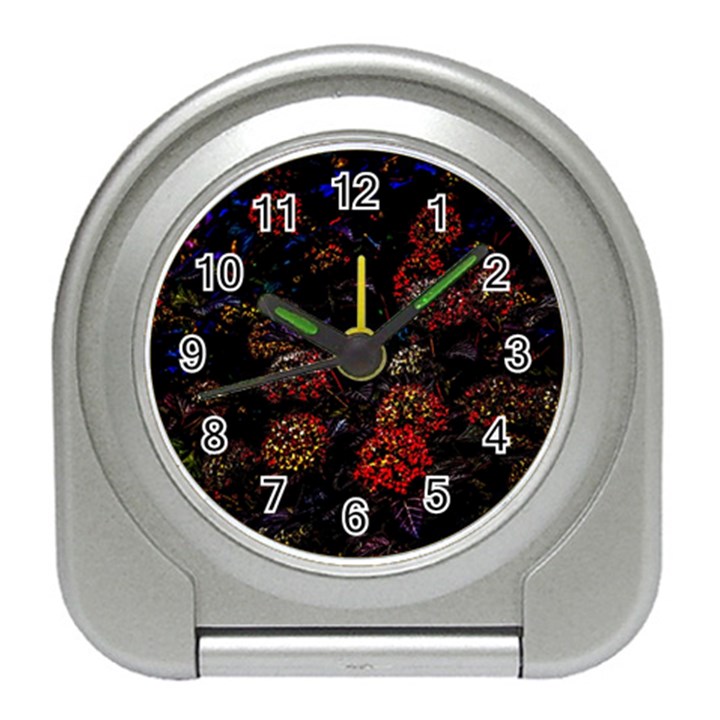 Floral Fireworks Travel Alarm Clock