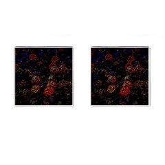 Floral Fireworks Cufflinks (square) by FunnyCow