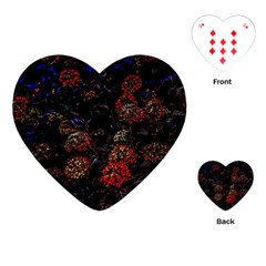 Floral Fireworks Playing Cards (heart) by FunnyCow