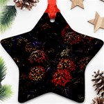 Floral Fireworks Star Ornament (Two Sides) Front