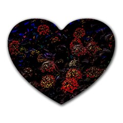 Floral Fireworks Heart Mousepads by FunnyCow