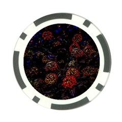 Floral Fireworks Poker Chip Card Guard by FunnyCow