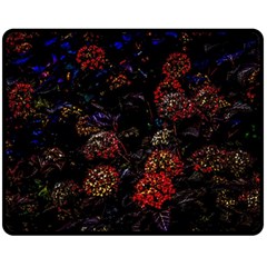 Floral Fireworks Fleece Blanket (medium)  by FunnyCow