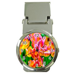 Blushing Tulip Flowers Money Clip Watches