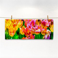 Blushing Tulip Flowers Hand Towel by FunnyCow