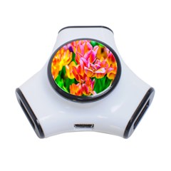 Blushing Tulip Flowers 3-port Usb Hub by FunnyCow