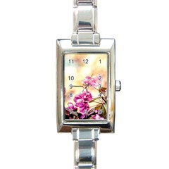 Paradise Apple Blossoms Rectangle Italian Charm Watch by FunnyCow