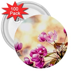 Paradise Apple Blossoms 3  Buttons (100 Pack)  by FunnyCow