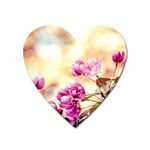 Paradise Apple Blossoms Heart Magnet Front