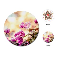 Paradise Apple Blossoms Playing Cards (round) by FunnyCow