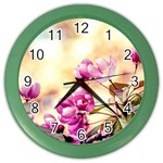 Paradise Apple Blossoms Color Wall Clock Front