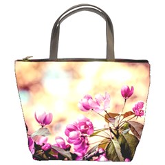 Paradise Apple Blossoms Bucket Bag by FunnyCow