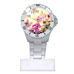 Paradise Apple Blossoms Plastic Nurses Watch by FunnyCow