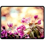 Paradise Apple Blossoms Double Sided Fleece Blanket (Large)  80 x60  Blanket Front