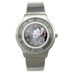 Rainy Day Of Hanami Season Stainless Steel Watch by FunnyCow