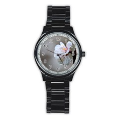 Rainy Day Of Hanami Season Stainless Steel Round Watch by FunnyCow