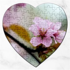 Soft Rains Of Spring Jigsaw Puzzle (heart) by FunnyCow