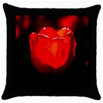 Red Tulip A Bowl Of Fire Throw Pillow Case (Black) Front