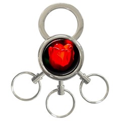 Red Tulip A Bowl Of Fire 3-ring Key Chains by FunnyCow