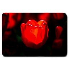 Red Tulip A Bowl Of Fire Large Doormat  by FunnyCow