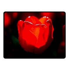 Red Tulip A Bowl Of Fire Fleece Blanket (small) by FunnyCow