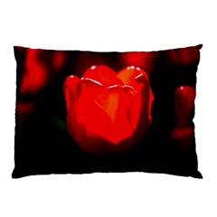 Red Tulip A Bowl Of Fire Pillow Case (two Sides) by FunnyCow