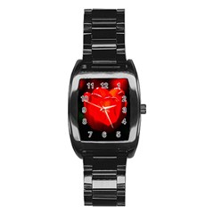 Red Tulip A Bowl Of Fire Stainless Steel Barrel Watch by FunnyCow