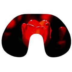 Red Tulip A Bowl Of Fire Travel Neck Pillows by FunnyCow