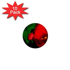 Red Tulip After The Shower 1  Mini Buttons (10 Pack)  by FunnyCow