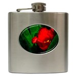 Red Tulip After The Shower Hip Flask (6 oz) Front